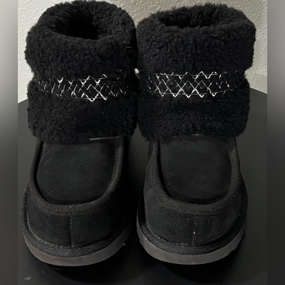 UGG AUS Mini UGGBraid Boots Curly Sheepskin Fur Warm Winter Cozy Outdoor Casual - Picture 6 of 11